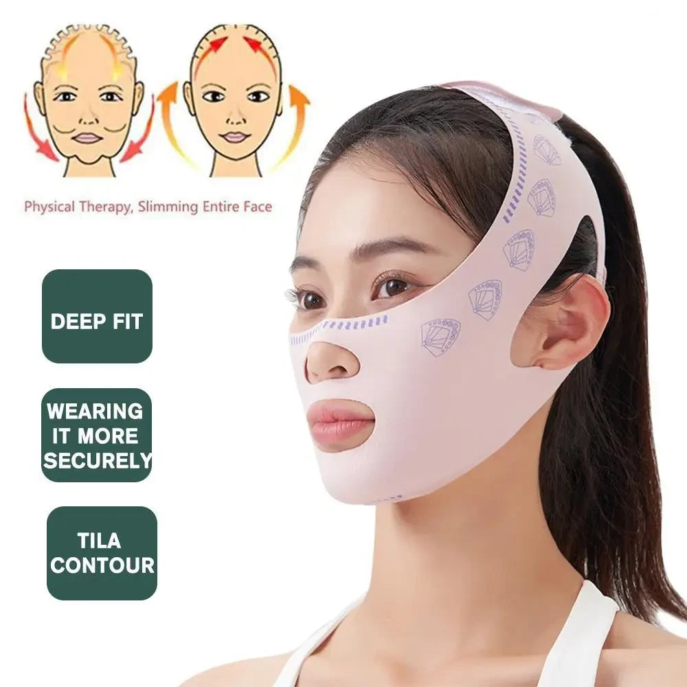 Pink Face Lifting Sleep Mask